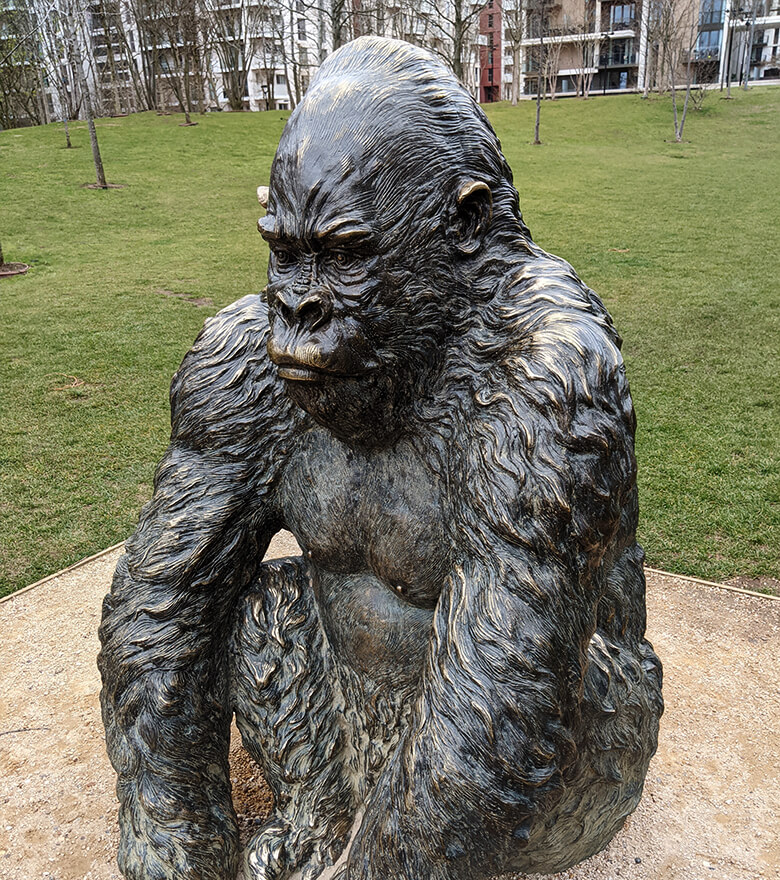 East London Gorilla Sculpture